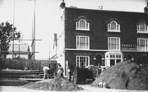 Workers on the Bank site